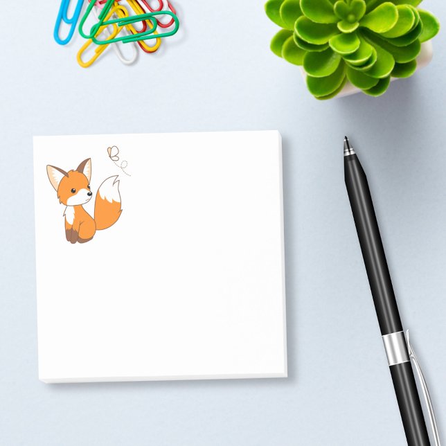 Niedlich Little Fox Post-it Klebezettel (Von Creator hochgeladen)