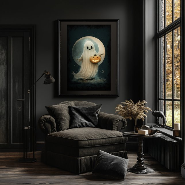 Niedlich Little Ghost Art - Vintages Halloween Poster (Von Creator hochgeladen)