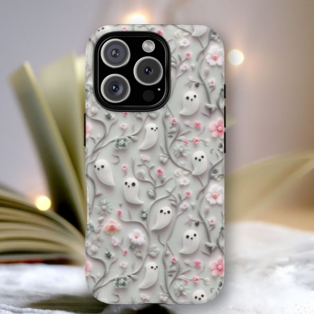 Niedlich Little Ghost Floral 3D Phone Case (Von Creator hochgeladen)