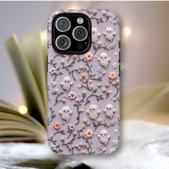 Niedlich Little Ghost Floral 3D Phone Case (Von Creator hochgeladen)