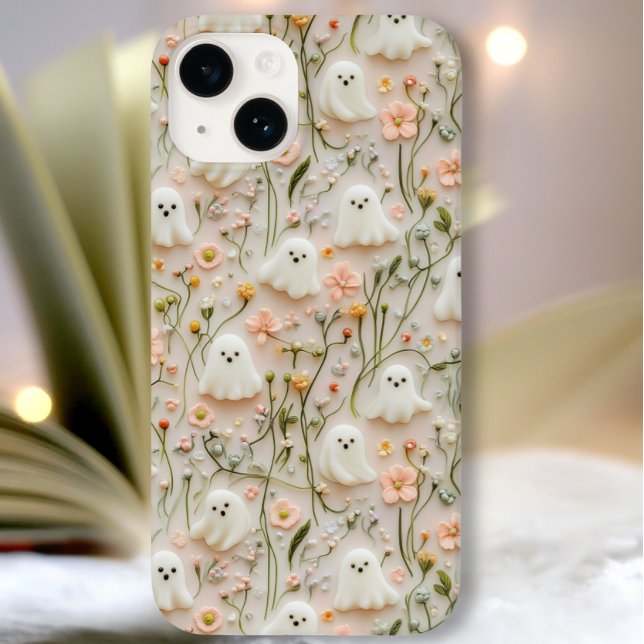 Niedlich Little Ghost Floral 3D Phone Case (Von Creator hochgeladen)