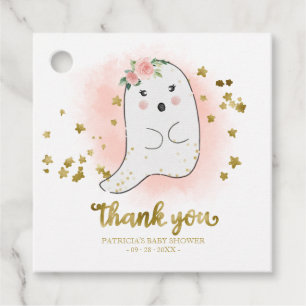 Niedlich Little Ghost Halloween Kinderdusche Danke Geschenkanhänger