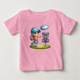 Niedlich Little Girl Disk Golf Cartoon Baby T-shirt