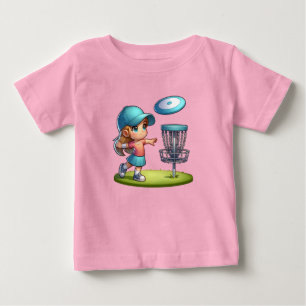 Niedlich Little Girl Disk Golf Cartoon Baby T-shirt