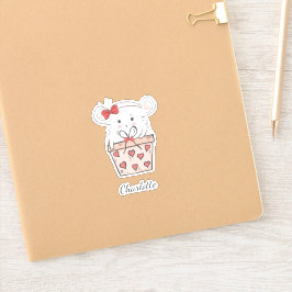 Niedlich Little Girl Hamster Trendy Aufkleber
