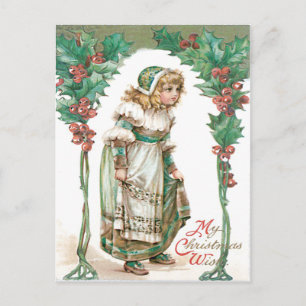 Niedlich Little Girl Holly Postkarte