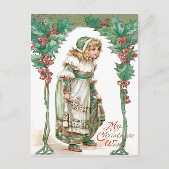 Niedlich Little Girl Holly Postkarte (Vorderseite)