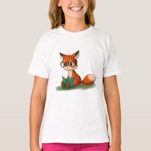 Niedlich Little Graphic Art Storybook Fox Animal A T-Shirt