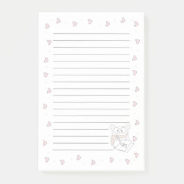 Niedlich Little Hamster Hearts Monogram Post-it Klebezettel
