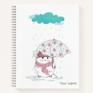 Niedlich Little Hamster Individuelle Name White Notizbuch