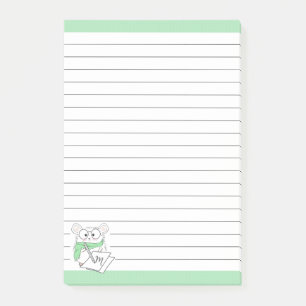 Niedlich Little Hamster Monogram Green Post-it Klebezettel