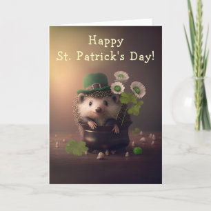 Niedlich Little Igel St. Patrick's Day Feiertagskarte