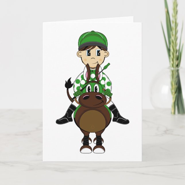 Niedlich Little Jockey Card Karte (Vorderseite)