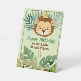 Niedlich Little Jungle Lion Birthday Sockelschild