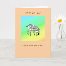 Niedlich Little Kenyan Zebra Birthday Karte