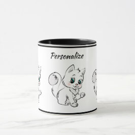 Niedlich Little Kitten Baby Cat Kaffee Tasse