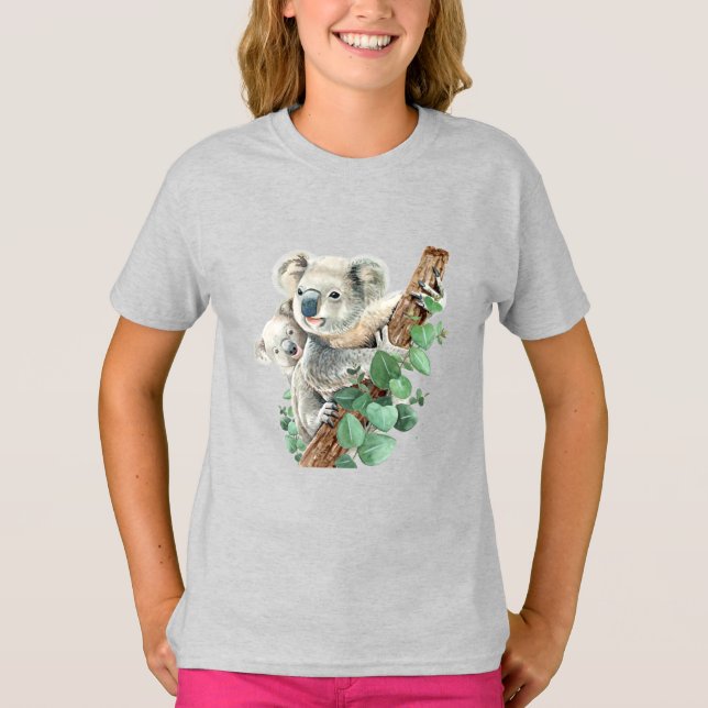 Niedlich Little Koala Bear Australian Animal Art T T-Shirt (Vorderseite)