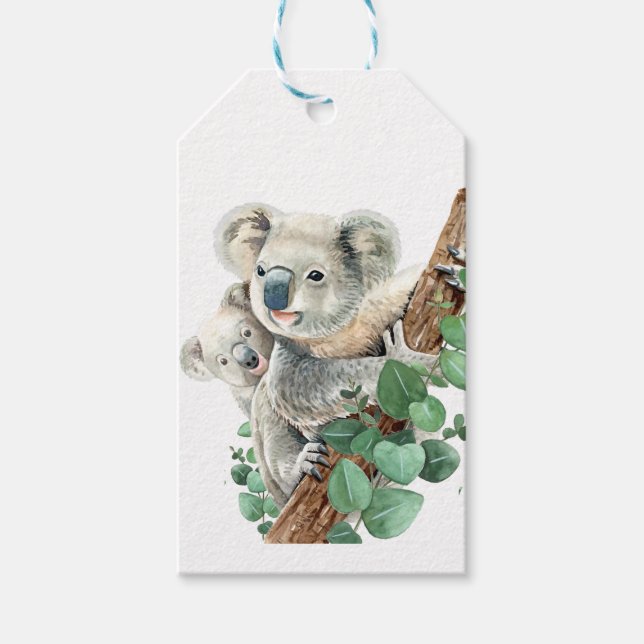 Niedlich Little Koala Bear Australische Tierkunst Geschenkanhänger (Vorderseite)