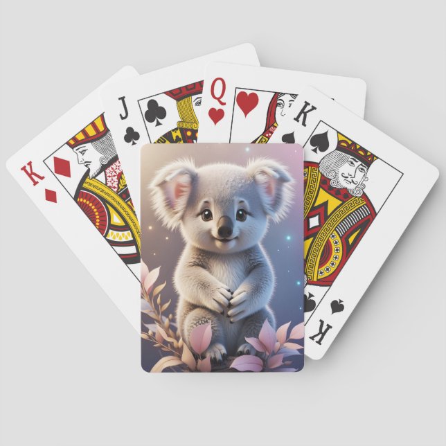 Niedlich Little Koala Fantasy Dreamy Gradient Spielkarten (Rückseite)