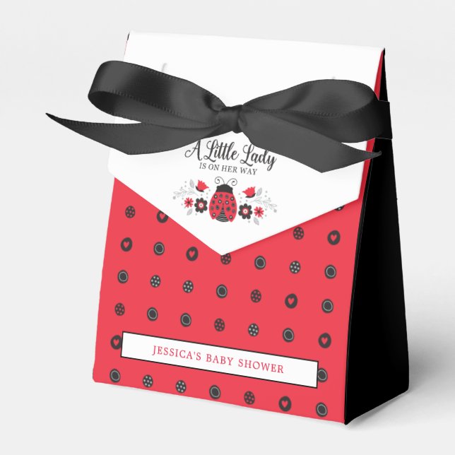 Niedlich Little Lady Ladybug Babydusche Geschenkschachtel (Vorderseite)