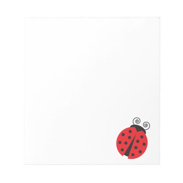 Niedlich Little Ladybug Notizblock (Vorderseite)