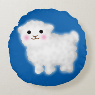 Niedlich Little Lamb Rundes Kissen