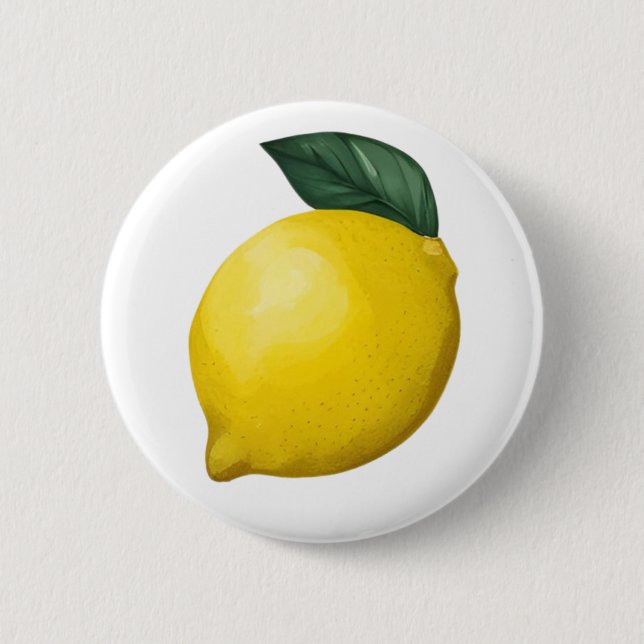 Niedlich Little Lemon Button (Vorderseite)