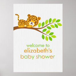 Niedlich Little Leopard Girl Shower Poster