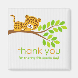 Niedlich Little Leopard Vielen Dank Magnet