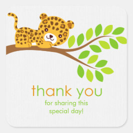 Niedlich Little Leopard Vielen Dank Sticker