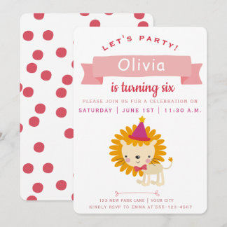 Niedlich Little Lion | KINDERGEBURTSTAG PARTY Einladung