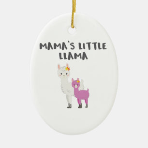 Niedlich Little Llama Geschenk Mamas Little Llama Keramik Ornament