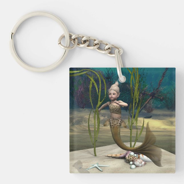 Niedlich Little Mermaid Schlüsselanhänger (Vorderseite)