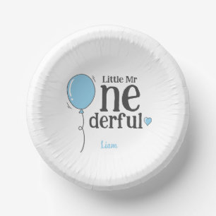 Niedlich Little Mr Onederful Blue Balloon Pappteller