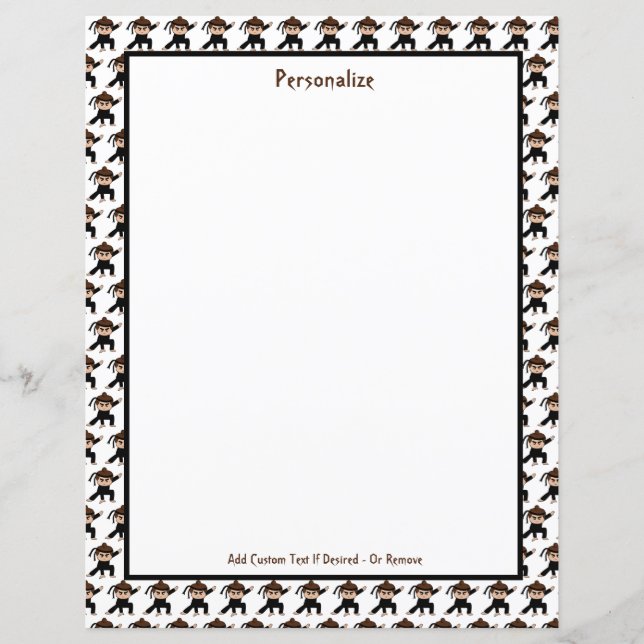 Niedlich Little Ninja Warrior personalisieren (Vorderseite)