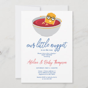 Niedlich Little Nugget Chicken Nugget Baby Boy Dus Einladung