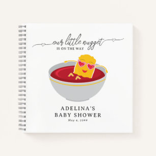 Niedlich Little Nugget Girl Baby Shower Gästebuch Notizbuch
