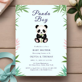 Niedlich Little Panda Boy Baby Dusche Einladung