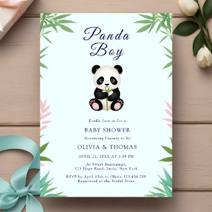 Niedlich Little Panda Boy Baby Dusche Einladung