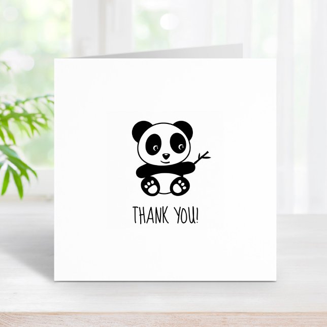 Niedlich Little Panda Danke, 1x1 Gummistempel (Von Creator hochgeladen)