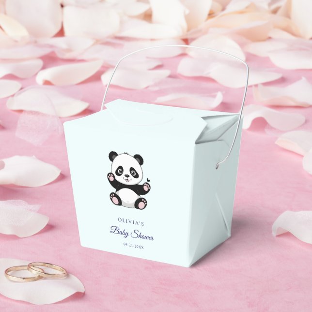 Niedlich Little Panda Moderne Babydusche Geschenkschachtel (Hochzeit)