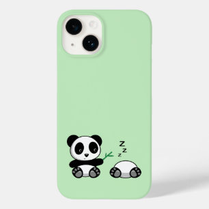 Niedlich Little Pandas auf Green Case-Mate iPhone 14 Hülle