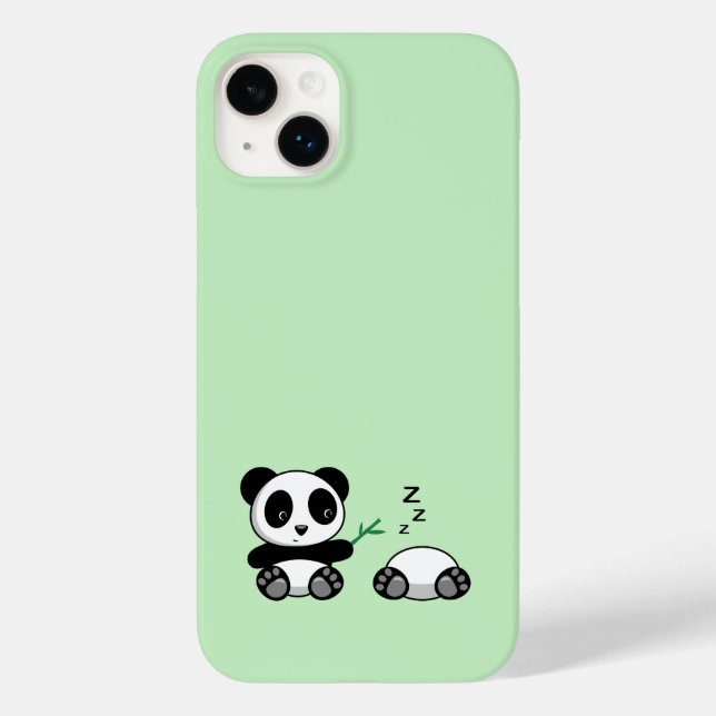 Niedlich Little Pandas auf Green Case-Mate iPhone Hülle (Rückseite)