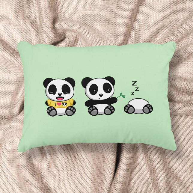 Niedlich Little Pandas auf Green Zierkissen (Von Creator hochgeladen)