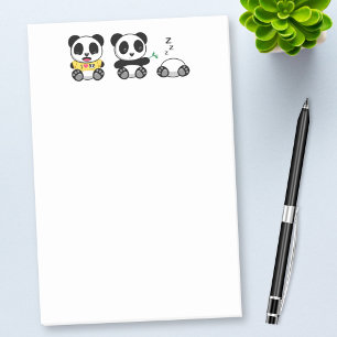 Niedlich Little Pandas Post-it Klebezettel