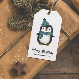 Niedlich Little Penguin Personalisierte Weihnachte Geschenkanhänger