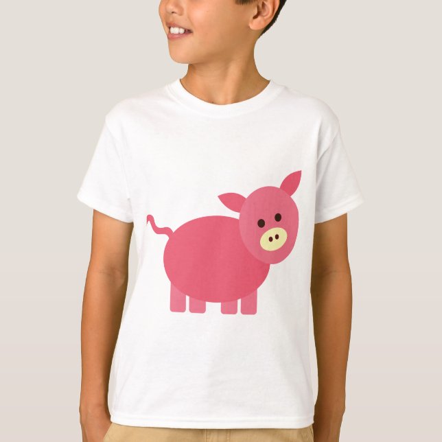 Niedlich Little Piggy T-Shirt (Vorderseite)