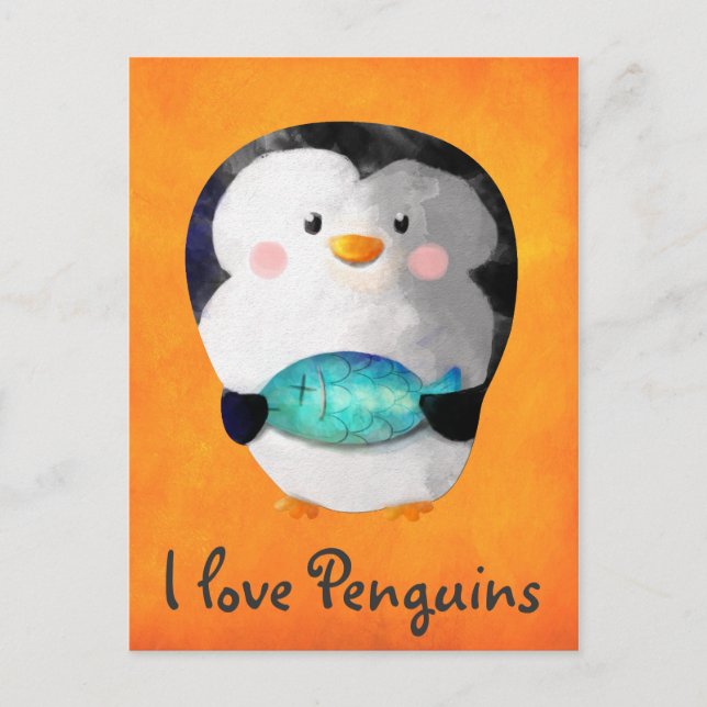 Niedlich Little Pinguin Postkarte (Vorderseite)
