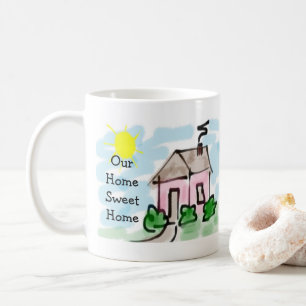 Niedlich Little Pink House Unsere Zuhause Sweet Zu Tasse
