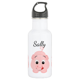 Niedlich Little Pink Piggy Personalisiert Edelstahlflasche